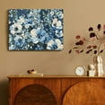 thumbnail image 4 of Fenyluxe Flowers Blue and White Wall Art Canvas Print Ready To Hang - Home Room Decorations 16x12in, 4 of 6