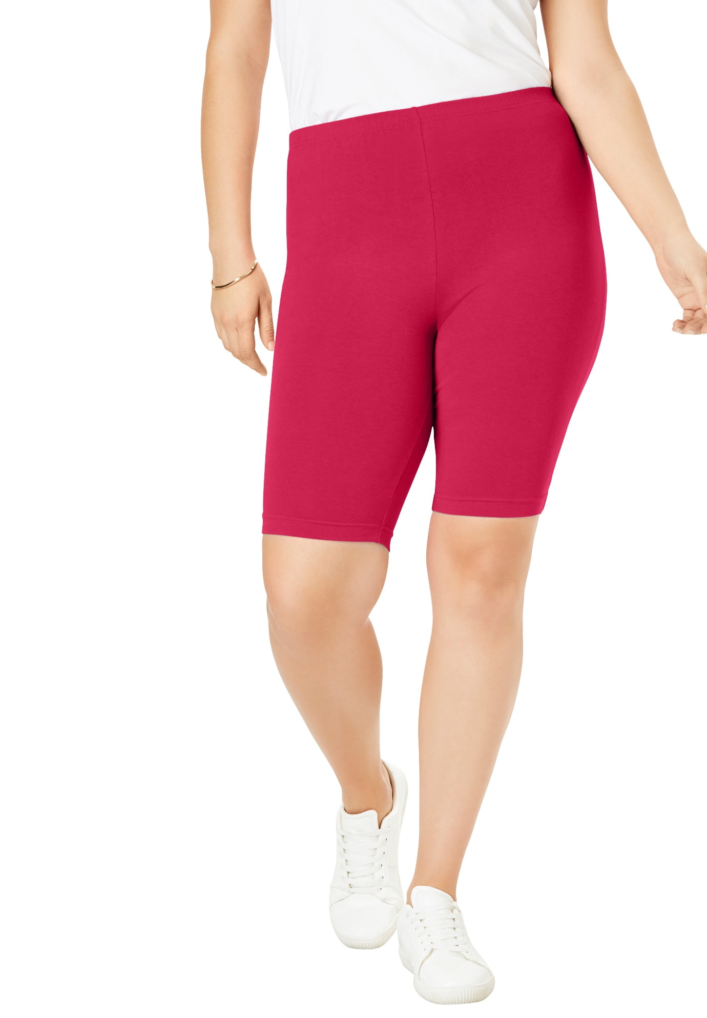 Woman Within Womens Plus Size Stretch Cotton Bike Short