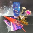 thumbnail image 3 of Caja de regalo con forma de rosa dorada de color rosa, simulación de flor, regalo para el día de la madre, Navidad, San Valentín, cumpleaños, 3 of 5