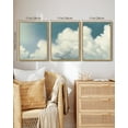 thumbnail image 4 of Drsoum Cloud Framed Wall Art Cloudy Sky Natural Wall Decor Vintage Landscape Modern Painting Artwork for Living Room Bedroom 11x14in3pcs Natural Framed, 4 of 5