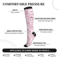 thumbnail image 3 of Lsque Breast Cancer Ribbons Awareness Pattern Sport Compression Socks for Men & Women 15-20 mmHg Knee High Nurse Pregnant Running Medical and Travel Athletic, 3 of 6