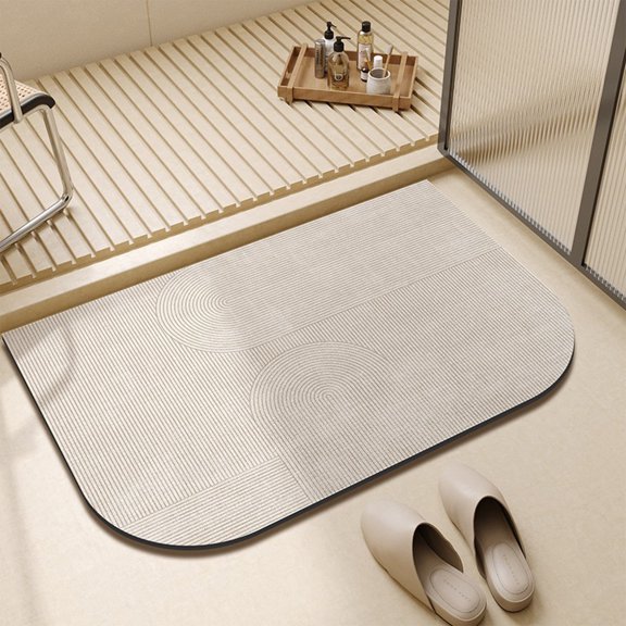 Suncoda Bathroom Rugs, Thickened Absorbent Floor Mat Bottom Non-slip Floor Mat Bathroom Door Soilability Quick-drying Door Mat