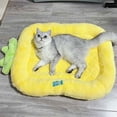 thumbnail image 1 of Cama para gatos, suave y esponjoso, para todas las estaciones, con bonito patrón de dibujos animados, cojín para mascotas, tamaño pequeño, 1 of 5
