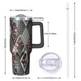 thumbnail image 2 of OBREWU Pioneer Flower Tumbler with Handle and Lid,Pioneer Flower 40oz Double Wall Vacuum Insulated Tumbler,Cups Gift for Women and Men, 2 of 7