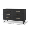 thumbnail image 4 of Child Craft Cranbrook 53" Interlocking 6-Drawer Double Dresser for Nursery or Bedroom, Anti-Tip Kit, Ebony, 4 of 7