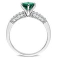 thumbnail image 4 of Everly Women's Created Emerald 10K White Gold Engagement Ring, 4 of 8