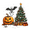 Cute Halloween Trees, variant on FORMRS 1-Subject Spiral Notebook 8" x 5" College Ruled 60 Refillable Sheet A5 Hard Cover, 2 Pack, Cute Halloween Cat