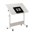 thumbnail image 1 of Ourlova Small Standing Desk Adjustable Height, Mobile Stand Up Desk With Wheels, Portable Home Office Computer Workstations For Sitting And Standing, 1 of 8