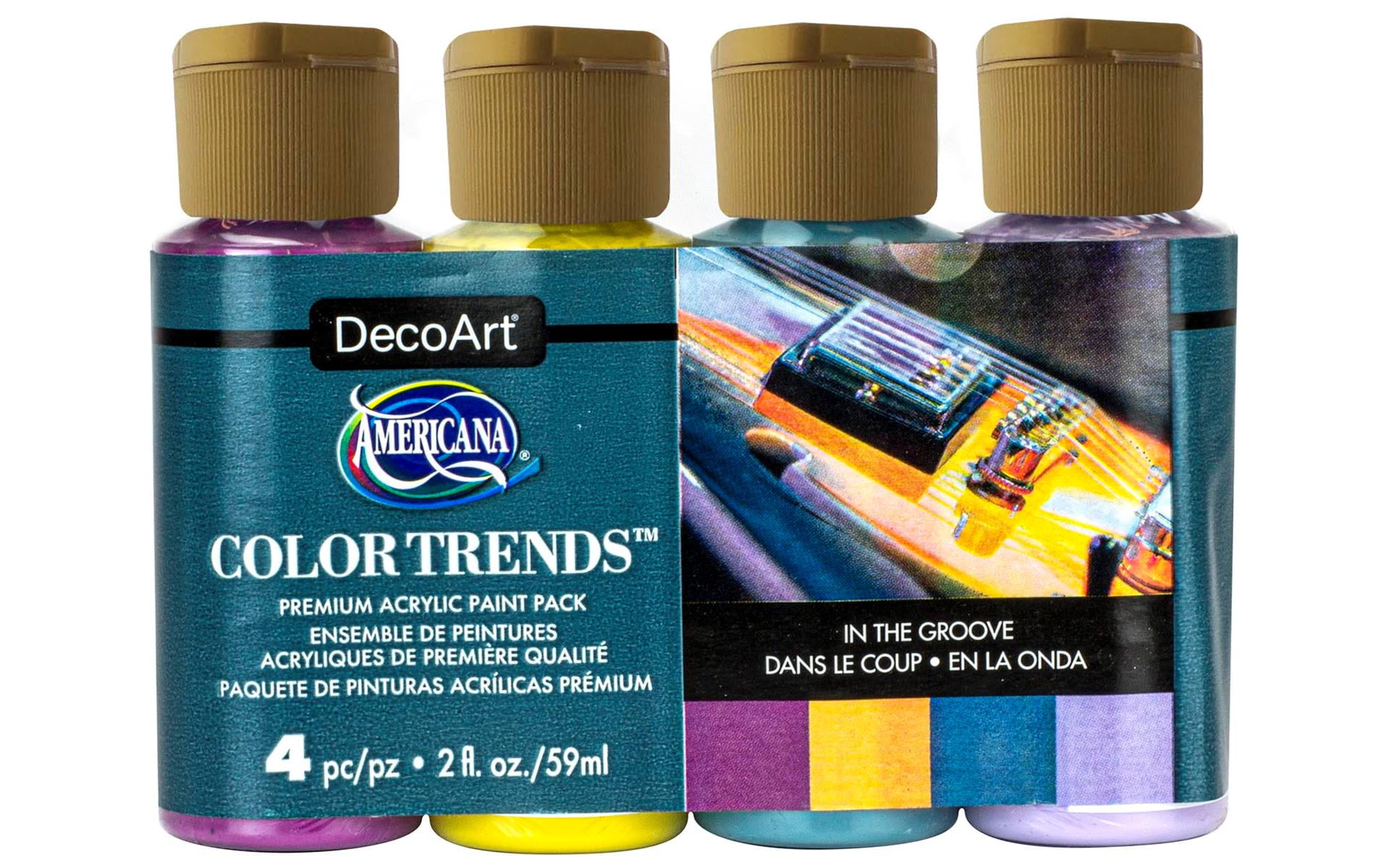 Decoart Americana Acrylic Paint In The Groove 4pc - Walmart.com
