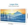 thumbnail image 5 of Extended Large Mouse Pads for Desk, Gaming Mousepad with Funny Mountain, Sunset, Fog and Forest for Gift, XL Big Computer Mats Deskmat for Keyboard and Laptop with Nonslip Base, (Blue, 31.5*11.8 in), 5 of 6