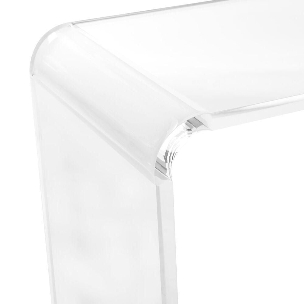 Take Me Home Furniture – Clear Acrylic Small Console Table, Modern Entryway Display Table (30" H x 30" W x 8" D)