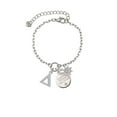 thumbnail image 2 of Delight Jewelry Silvertone Large Greek Letter - Delta - Silvertone Discover Dream Explore Zoey Charm Bracelet, 6.5+2" Extender, 2 of 4