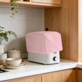thumbnail image 4 of Light Pink Toaster Cover 4 Slice, Farmhouse Solid Pink Color Modern Art Dustproof Bakeware Oven Protector with Top Hook, Waterproof Small Kitchen Appliance Toasters Dust Cover, 12"x11"x8", 4 of 9