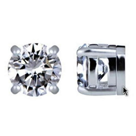 Earrings Rings Magnetic CZ prong set Stainless Steel Sold as a pair