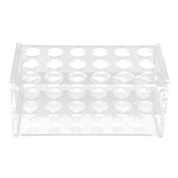 Acrylic Test Tube Rack for 17mm Tubes 18 Holes Transparent Centrifuge Tube Rack for 10ml 15ml Tube
