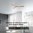 thumbnail image 4 of Matthews Fan Company IR3H-BN-LM-60 Irene 60" Brushed Nickel Hugger Ceiling Fan with 3 Light Maple Blades, Remote and Wall Control, Indoor/Outdoor Damp Rated, 4 of 6