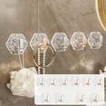 thumbnail image 7 of 5 Pcs Adhesive Hooks Heavy Duty No Drill Wall Hooks Waterproof Bathroom Kitchen Hooks Strong Sticky Hooks for Tile Glass Mirror Door Shower Removable Damage Free Hanging Hooks Storage Organization, 7 of 7