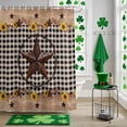 thumbnail image 5 of Farmhouse Barn Star Shower Curtain Set with Hooks, Vintage Wood Texture Sunflower Waterproof Fabric Bathroom Curtains Decor Home Accessories,72 X 72 Inch Long, 5 of 9