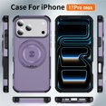 thumbnail image 2 of For iPhone 17 Pro Max Magnetic 360° Rotating Holder Phone Case,Purple,For iPhone 17 Pro Max, 2 of 9