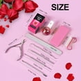 thumbnail image 2 of MORGLES Cuticle Remover Kit, 100/180 Nail File and Nail Buffer Blocks, 1 Pcs Rose Cuticle Oil and Professional Pedicure Manicure Tools, Nipper Cutter for Fingernails and Toenails, 2 of 8