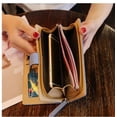 thumbnail image 5 of Women Hollow Out Leaf Long Clutch Purse Card Holder Bifold Leather Wallet, 5 of 8