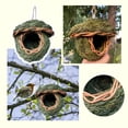 thumbnail image 6 of Hand-Woven Natural Grass Hanging Bird House for Outdoor Gardens – Eco-Friendly, Rustic Decorative Nesting Shelter for Small Birds, 6 of 9