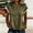 Army Green, variant on Going Out Tops Lace Crochet Cap Sleeve Casual Henley Blouses Vacation Relaxed Fit Beach Womens Shirts