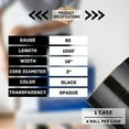 thumbnail image 2 of SSBM UVI Protection Hand Stretch Wrap 18 Inch x 1500 Feet 4 Rolls 80 Gauge Black Plastic Shrink Film for Moving Packing, 2 of 7