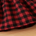 thumbnail image 4 of Girl Autumn Sets Plaid Boat Neck Long Sleeve Tops Bow Long Pants, 4 of 6