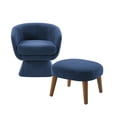thumbnail image 6 of S-HOME Chair with Footrest and Modern Styling Perfect for Small Spaces, Corner Nooks, and Reading Comfort，Blue, 6 of 6