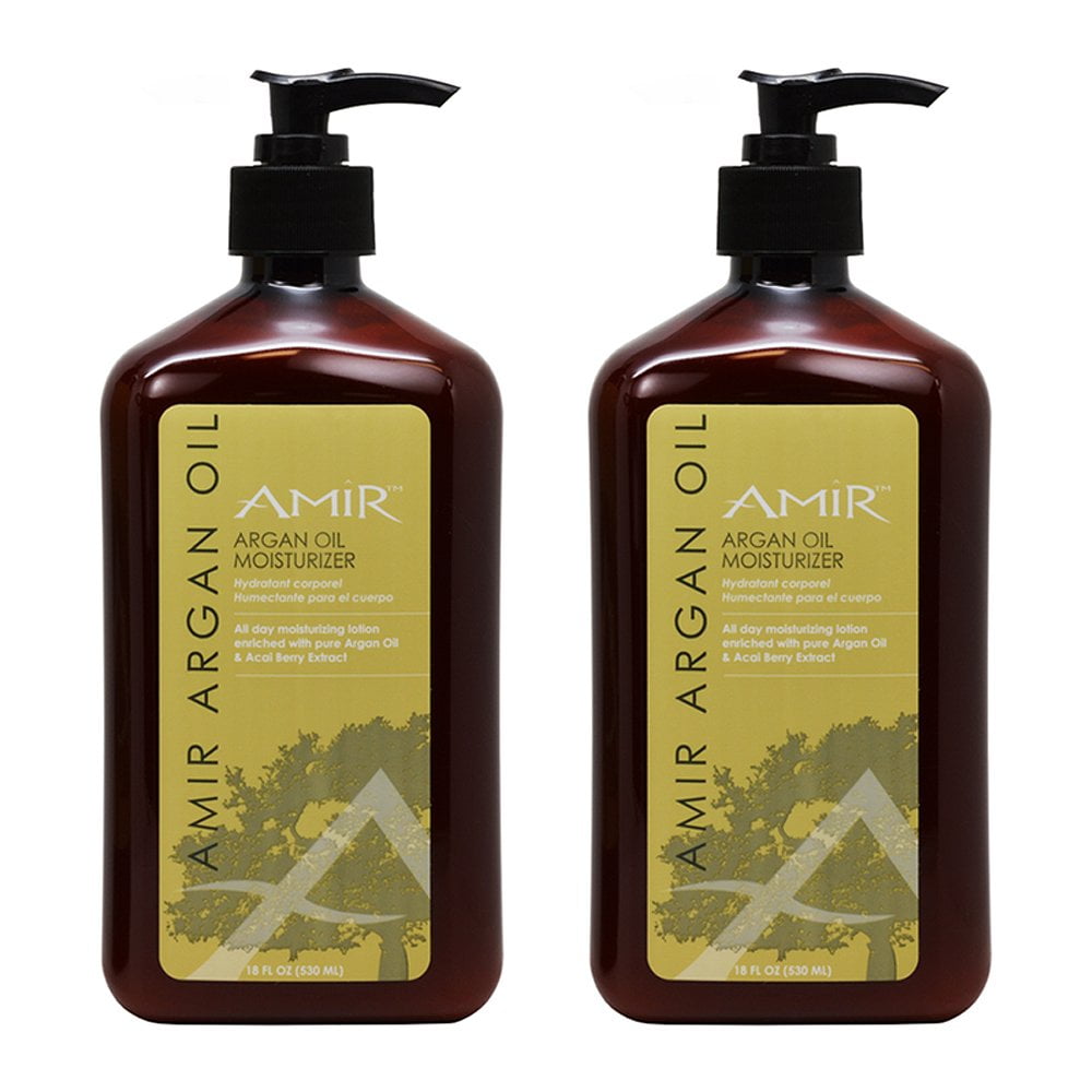 2 PACK Amir Argan Oil Body Moisturizer Lotion with Acai Berry extract
