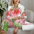 thumbnail image 6 of Lsque Hello Summer Gnome Pattern Long Sleeve Pajama Set for Women - Soft 2-Piece Sleepwear and Loungewear Set with Pockets, Comfy Nightwear-X-Large, 6 of 7