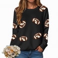 thumbnail image 2 of Towmus Football Sweatshirt For Women Rugby Graphic Print Sunday Casual Long Sleeve Crewneck Fall Pullover, 2 of 6