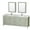Light Green / Brushed Nickel Hardware, variant on Wyndham Collection Wcs141484dunsmed Sheffield 84" Free Standing Double Basin Vanity Set -