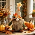 thumbnail image 6 of Vintage Faceless Gnome Scarecrow Decor, Hand Sewn Linen & Straw Fall Thanksgiving Tabletop Figurine, Rustic Farmhouse Mantel Window Sill Display Statue, Lazyguy, 6 of 6