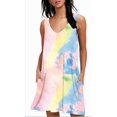 thumbnail image 1 of Robe Débardeur Plissée Unie Décontractée d'Été pour Femmes, 1 of 3