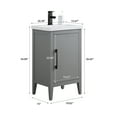thumbnail image 5 of Vanity Art 20” Single Sink Bathroom Vanity Cabinet with Ceramic Countertop, 5 of 8