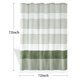 thumbnail image 2 of Cortina de ducha de tela para baño, moderna cortina de ducha a rayas, impermeable, para baño, juego de cortinas de ducha de 72 x 72 pulgadas de largo con ganchos para cortinas, 2 of 5