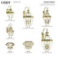 thumbnail image 2 of Livex Lighting - Monterey - 3 Light Outdoor Wall Lantern in Traditional Style -, 2 of 19