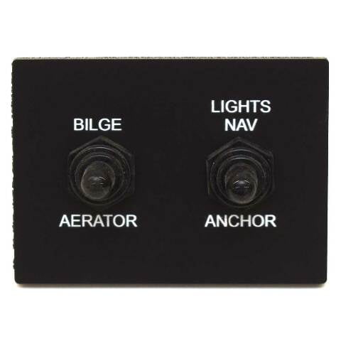 Boat Toggle Switch Panel | Bilge Aerator Lights Plastic On/Off/On