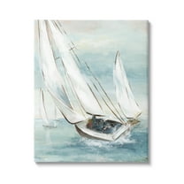 Stupell Industries Sailboat Watercraft Sailing Water Splashing Ocean Waves, 30 x 40, Design by Nan