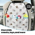 thumbnail image 5 of Kdxio Bbaseball Dog Print 2 Pack Car Kick Mat Seat Cover Back Protector Mat with Pockets for Organizer Backseat Protector and Storage Anti Kick Pad for Vehicles, 5 of 9