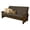 Suede Gray, variant on Washington Queen-size Brown Wood Futon Frame-Mattress Not Included