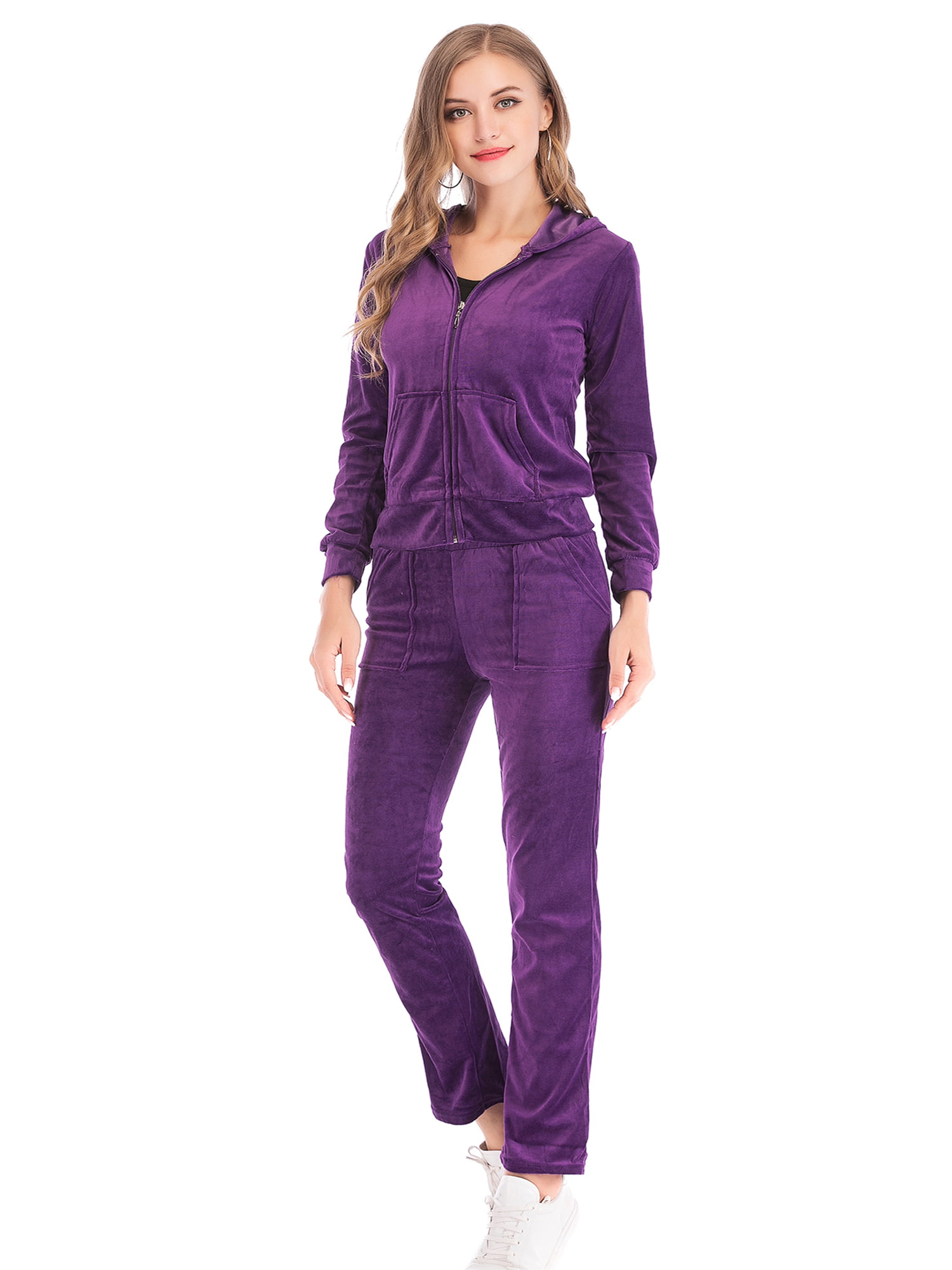 Lelinta - LELINTA Velour Tracksuit for Women Outfit Hoodie and Pants ...