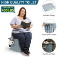thumbnail image 6 of Thallike Outdoor Portable Toilet Set with Pop-Up Privacy Tent,Folding Toilet Potty for Adults Load Capacity of 400 lbs,LED-Light Camping Bathroom for RV Travel, 6 of 7