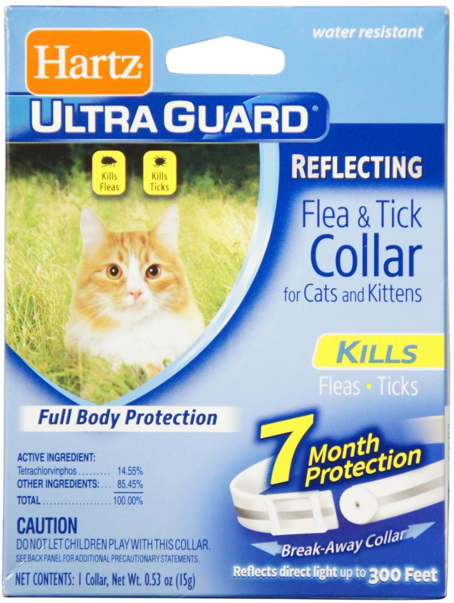 4 Pack Hartz Ultra Guard Reflecting Flea & Tick Cat Collar 1 Each