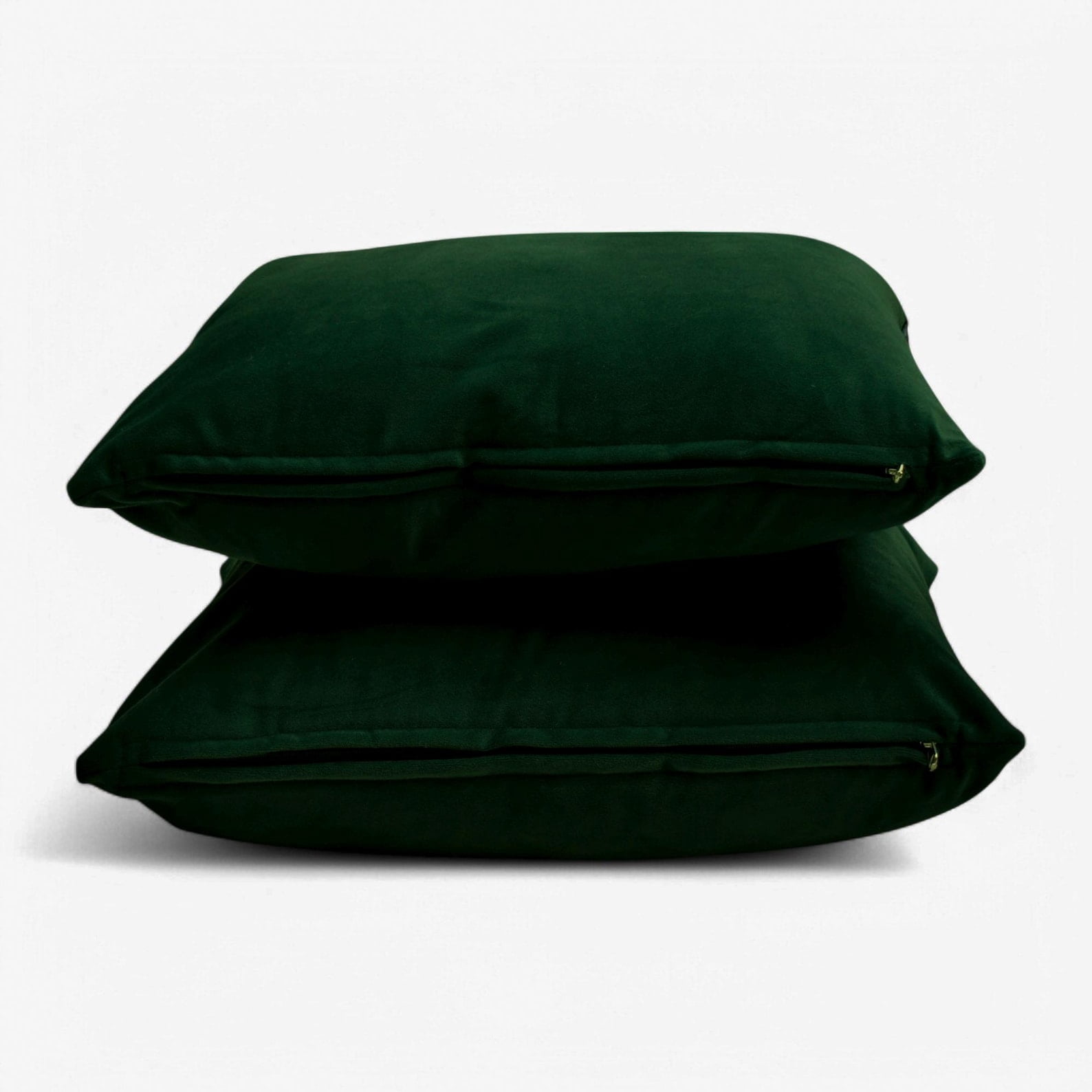 Bottle Green Decorative Lumbar Pillow Cover 12"x26" | Pack of 2 Modern Velvet Oblong Cushion Cover Solid | Plain Solid Pillowcases for Bed, Couch & Sofa, Modern Home Décor - Bottle Green Velvet Dream