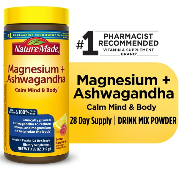Nature Made Calm Mind And Body Nature Made Magnesium Plus Ashwagandha Calm Mind and Body Drink Mix