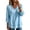 Sky Blue #007, variant on Cotton Boho Tops for Women Dressy 2026 Fall Fringe Gauze Shirts Three Quarter Sleeve Top Vacation Linen Blouses,L