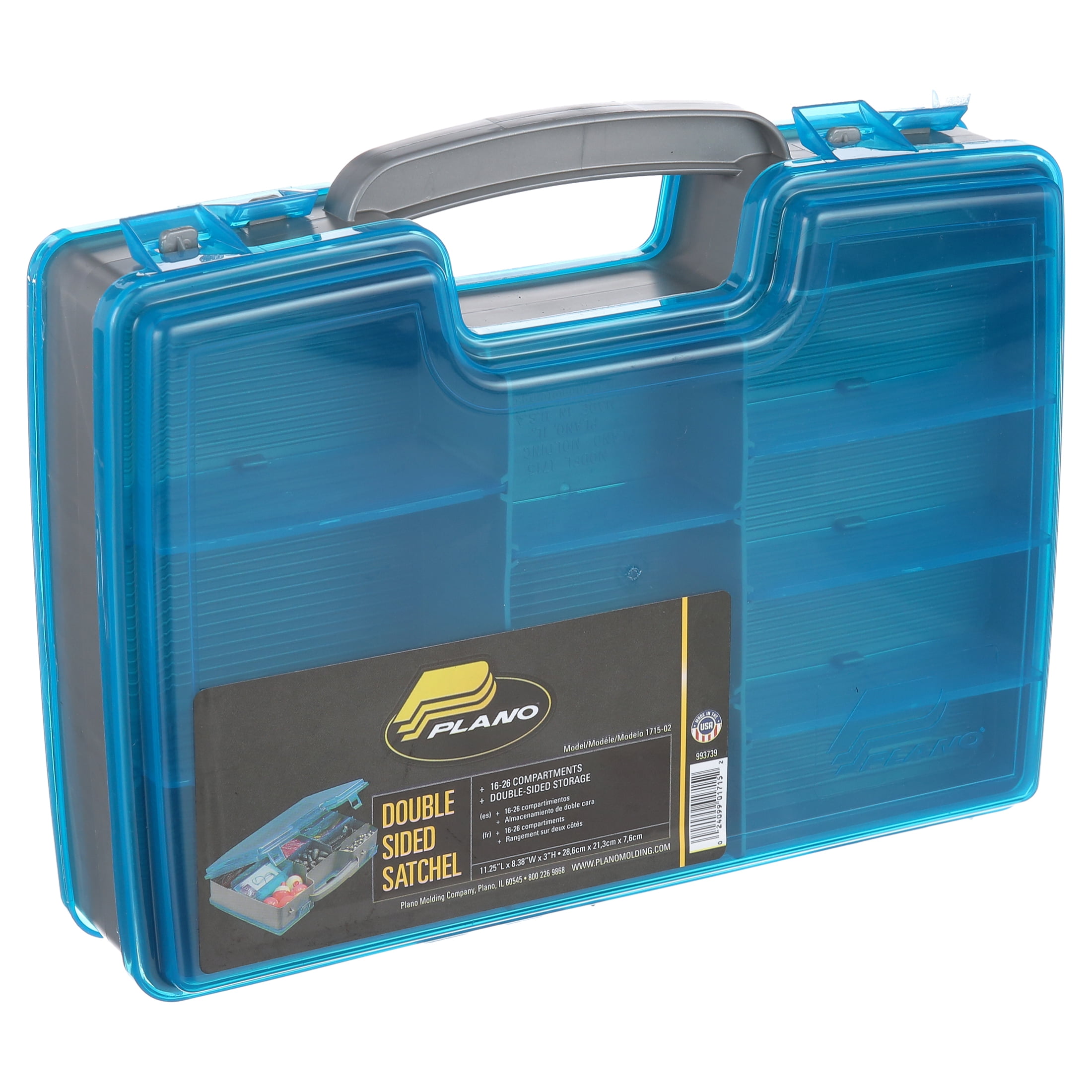 Plano 2-Tray Tackle Box - Blue/White, 14.25 x 8.5 x 8.125 Inch